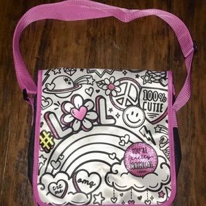 Horizon Group Glitter Messenger Bag Including 5  Markers